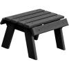 imageDutchCrafters Poly Outdoor Footstool  Amish Made Outdoor Furniture EarthFriendly Recycled Plastic Patio ampamp Balcony Furniture Smooth ampamp Durable Stainless Steel Hardware Easy Assembly WeatherwoodBlack