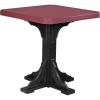 imageLuxCraft 41Inch Poly Square Outdoor Dining Table Outdoor Patio Table with Umbrella Hole Plug ampamp Stabilizer Dining Counter or Bar Height Patio Tables Cedar ampamp Black Counter HeightCherrywood  Black