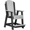 imageLuxCraft Balcony Chair  Counter Height  Weatherwood on Chestnut BrownDove Grey on Black
