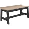 imageLuxCraft Caf Poly Outdoor Dining Bench Antique Mahogany 41quotWeatherwood  Black