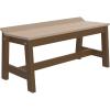 imageLuxCraft Caf Poly Outdoor Dining Bench Antique Mahogany 41quotWeatherwood  Chesnut Brown