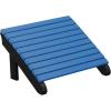 imageLuxCraft Deluxe Adirondack Footrest  Poly  Cherry ampamp BlackBlue  Black