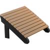 imageLuxCraft Deluxe Adirondack Footrest  Poly  Cherry ampamp BlackCedar  Black