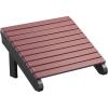 imageLuxCraft Deluxe Adirondack Footrest  Poly  Cherry ampamp BlackCherry  Black