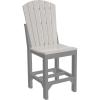imageLuxCraft Poly Adirondack Dining Side Chair Counter Height Dove Gray ampamp SlateDove Gray  Slate