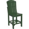 imageLuxCraft Poly Adirondack Dining Side Chair Counter Height Dove Gray ampamp SlateGreen