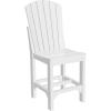 imageLuxCraft Poly Adirondack Dining Side Chair Counter Height Dove Gray ampamp SlateWhite