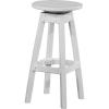 imageLuxCraft Poly Outdoor Bar Stool Weatherwood ampamp BlackWhite