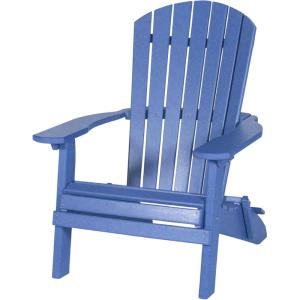 imageDutchCrafters Adirondack Folding Chair with Arms Handcrafted from Recycled Plastic Poly Lumber Portable and Easy Storage for Outdoor Patio Garden Camping Outdoor Furniture Weatherwood ampamp BlackBlue