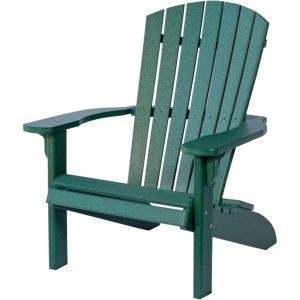 imageDutchCrafters HDPE Poly Plastic Fanback Adirondack Chair Outdoor Patio Chair Outdoor Furniture for Patio Deck Balcony Lawn  Amish Made in USA BlueGreen