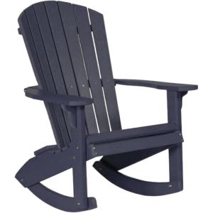 imageDutchCrafters Outdoor Patio Rocking Chair HDPE Poly Adult Rocker with Armrests Adirondack Chairs for Porch Lawn Garden Balcony Deck  Amish Made in America Rustic GrayPatriot Blue
