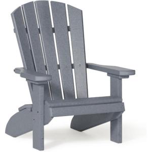 imageDutchCrafters Poly Kids Adirondack Chair Outdoor Chair for Kids Ages 38 Durable ChildSized Patio Seating for Camping and Backyard Play  Amish Made in USA TurquoiseDark Gray