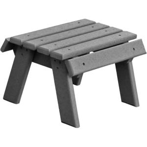 imageDutchCrafters Poly Outdoor Footstool  Amish Made Outdoor Furniture EarthFriendly Recycled Plastic Patio ampamp Balcony Furniture Smooth ampamp Durable Stainless Steel Hardware Easy Assembly WeatherwoodDark Gray