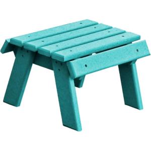 imageDutchCrafters Poly Outdoor Footstool  Amish Made Outdoor Furniture EarthFriendly Recycled Plastic Patio ampamp Balcony Furniture Smooth ampamp Durable Stainless Steel Hardware Easy Assembly WeatherwoodTurquoise