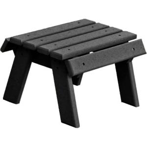 imageDutchCrafters Poly Outdoor Footstool  Amish Made Outdoor Furniture EarthFriendly Recycled Plastic Patio ampamp Balcony Furniture Smooth ampamp Durable Stainless Steel Hardware Easy Assembly WeatherwoodBlack