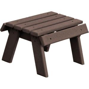 imageDutchCrafters Poly Outdoor Footstool  Amish Made Outdoor Furniture EarthFriendly Recycled Plastic Patio ampamp Balcony Furniture Smooth ampamp Durable Stainless Steel Hardware Easy Assembly WeatherwoodBrown