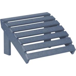 imageDutchCrafters Recycled Plastic HDPE Poly Patio Footstool Adirondack Chair Ottoman Outdoor Footrest for Patio Balcony Garden Lawn Beach Camping  Made in America Turquoise BluePatriot Blue