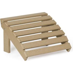 imageDutchCrafters Recycled Plastic HDPE Poly Patio Footstool Adirondack Chair Ottoman Outdoor Footrest for Patio Balcony Garden Lawn Beach Camping  Made in America Turquoise BlueWeatherwood