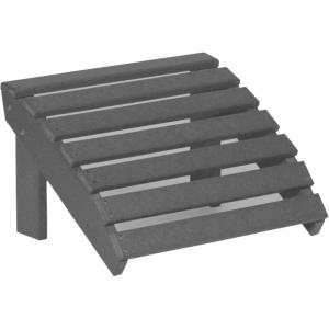 imageDutchCrafters Recycled Plastic HDPE Poly Patio Footstool Adirondack Chair Ottoman Outdoor Footrest for Patio Balcony Garden Lawn Beach Camping  Made in America Turquoise BlueDark Gray