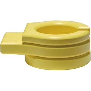 imageLuxCraft Adirondack Chair Cup Holder Attachment for Outdoor Lounge Furniture Stationary Drink Holder for Swings Gliders Bench Deck or Camping Chair  Amish Made in America Dove GrayYellow