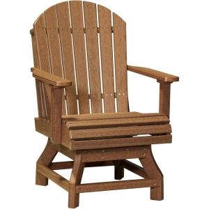 imageLuxCraft Adirondack Poly Swivel Dining Chair  Ships Fully Assembled Antique MahoganyPremiumAntique Mahogany  Premium