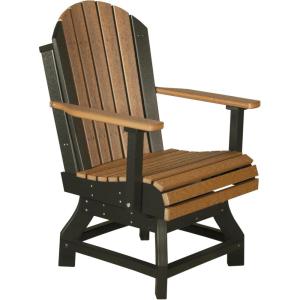 imageLuxCraft Adirondack Poly Swivel Dining Chair  Ships Fully Assembled Antique MahoganyPremiumAntique Mahogany on Black  Premium