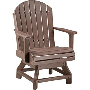 imageLuxCraft Adirondack Poly Swivel Dining Chair  Ships Fully Assembled Antique MahoganyPremiumChestnut Brown