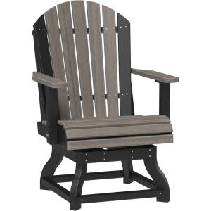 imageLuxCraft Adirondack Poly Swivel Dining Chair  Ships Fully Assembled Antique MahoganyPremiumCoastal Gray  Black
