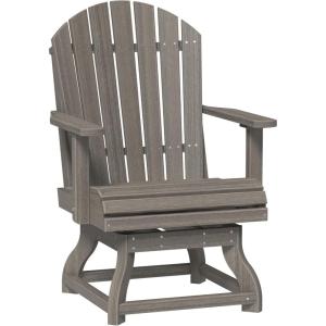 imageLuxCraft Adirondack Poly Swivel Dining Chair  Ships Fully Assembled Antique MahoganyPremiumCoastal Gray