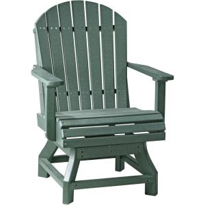 imageLuxCraft Adirondack Poly Swivel Dining Chair  Ships Fully Assembled Antique MahoganyPremiumGreen