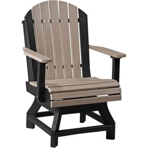 imageLuxCraft Adirondack Poly Swivel Dining Chair  Ships Fully Assembled Antique MahoganyPremiumWeatherwood on Black