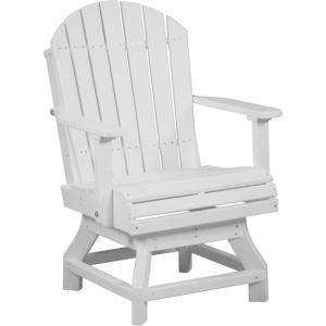 imageLuxCraft Adirondack Poly Swivel Dining Chair  Ships Fully Assembled Antique MahoganyPremiumWhite