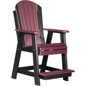 imageLuxCraft Balcony Chair  Counter Height  Weatherwood on Chestnut BrownCherrywood on Black
