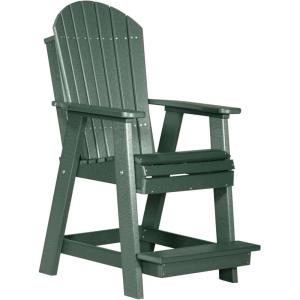 imageLuxCraft Balcony Chair  Counter Height  Weatherwood on Chestnut BrownGreen
