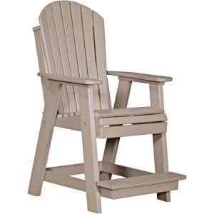 imageLuxCraft Balcony Chair  Counter Height  Weatherwood on Chestnut BrownWeatherwood