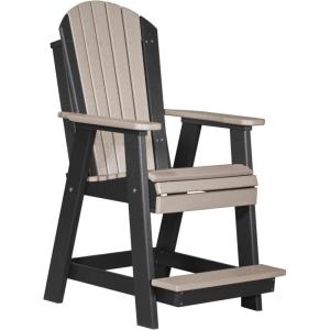imageLuxCraft Balcony Chair  Counter Height  Weatherwood on Chestnut BrownWeatherwood on Black