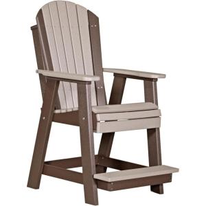 imageLuxCraft Balcony Chair  Counter Height  Weatherwood on Chestnut BrownWeatherwood on Chestnut Brown