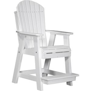 imageLuxCraft Balcony Chair  Counter Height  Weatherwood on Chestnut BrownWhite