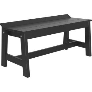 imageLuxCraft Caf Poly Outdoor Dining Bench Antique Mahogany 41quotBlack