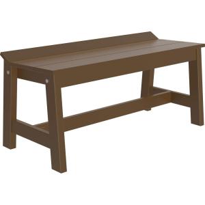 imageLuxCraft Caf Poly Outdoor Dining Bench Antique Mahogany 41quotChestnut Brown