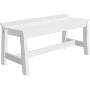imageLuxCraft Caf Poly Outdoor Dining Bench Antique Mahogany 41quotWhite