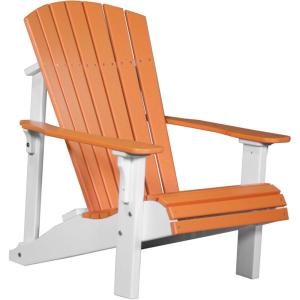 imageLuxCraft Deluxe Adirondack Chair  Available in 32 Color OptionsTangerine  White