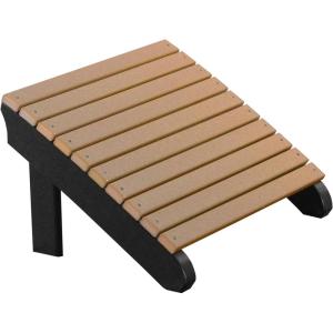 imageLuxCraft Deluxe Adirondack Footrest  Poly  Cherry ampamp BlackCedar  Black