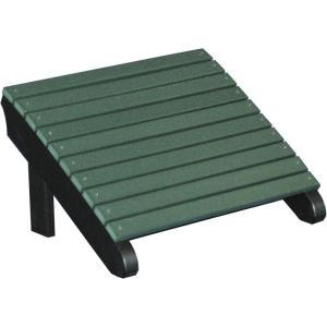 imageLuxCraft Deluxe Adirondack Footrest  Poly  Cherry ampamp BlackGreen  Black