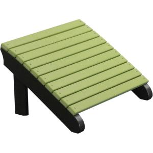 imageLuxCraft Deluxe Adirondack Footrest  Poly  Cherry ampamp BlackLime Green  Black