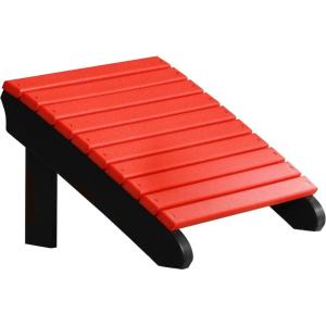 imageLuxCraft Deluxe Adirondack Footrest  Poly  Cherry ampamp BlackRed  Black