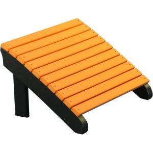 imageLuxCraft Deluxe Adirondack Footrest  Poly  Cherry ampamp BlackTangerine  Black