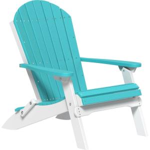 imageLuxCraft Folding Adirondack Chair  Available in 32 ColorsAruba Blue  White