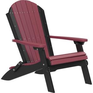 imageLuxCraft Folding Adirondack Chair  Available in 32 ColorsCherrywood  Black