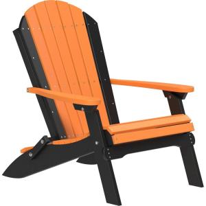 imageLuxCraft Folding Adirondack Chair  Available in 32 ColorsTangerine  Black